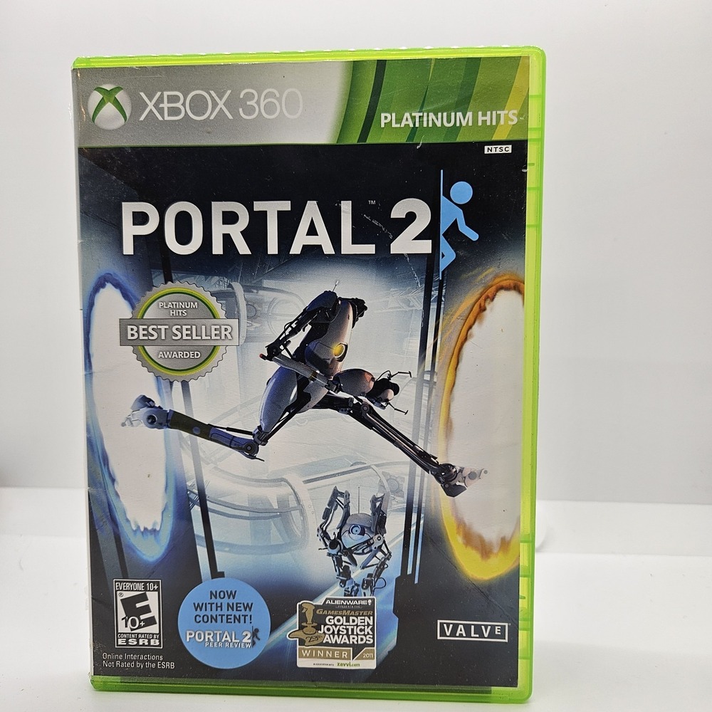 Portal‎ 2 Xbox 360 Platinum Hits Complete CIB Valve Puzzle Game